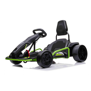 Gokart Fast 3 Drift na akumulator dla dzieci Czarny + Funkcja driftu + Silniki 2x150W + Radio LED + Pasy